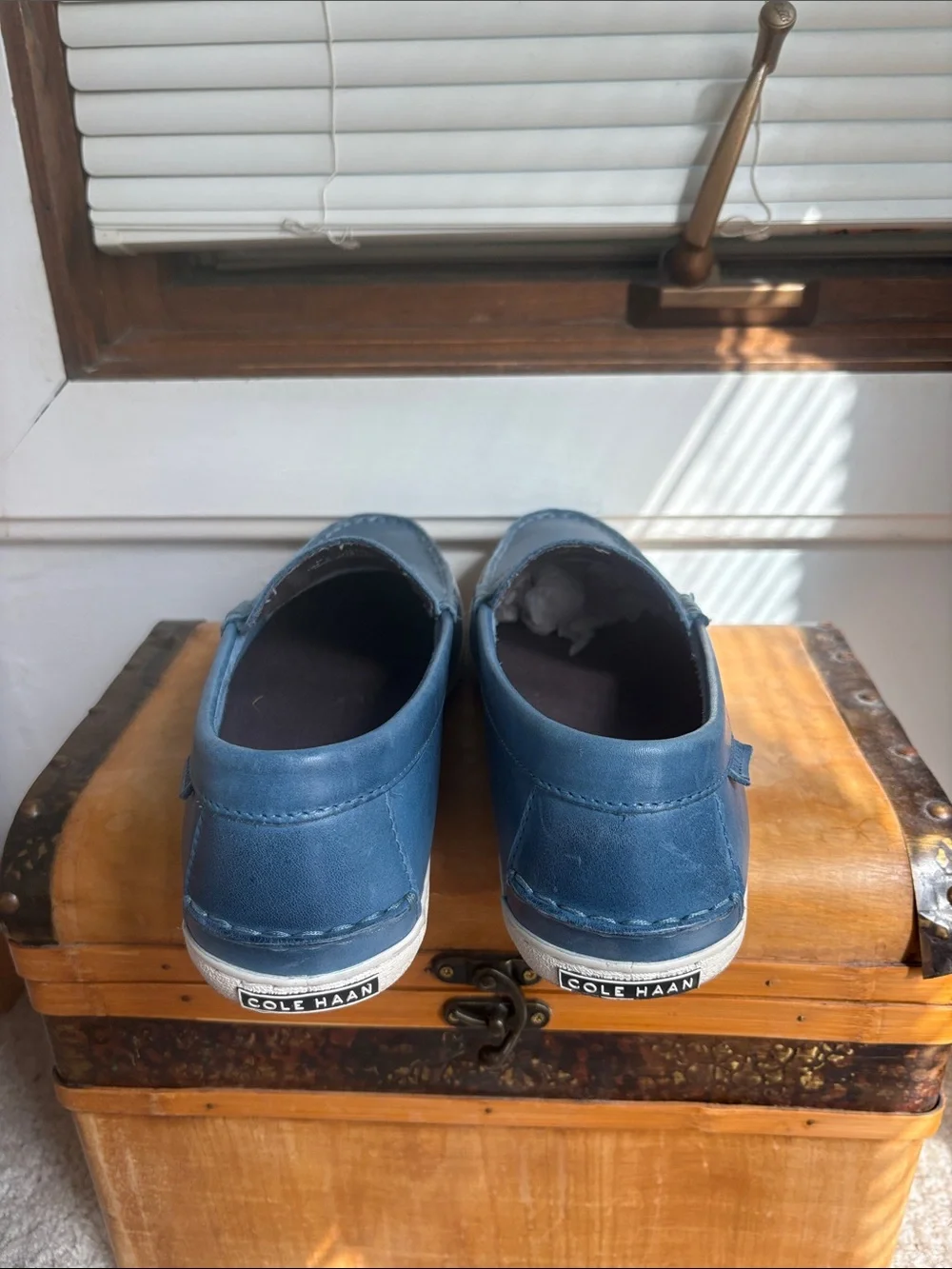 Cole Haan Blue Casual Slip-On Penny Loafers